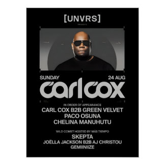 Póster Carl Cox - Event - [UNVRS] Poster