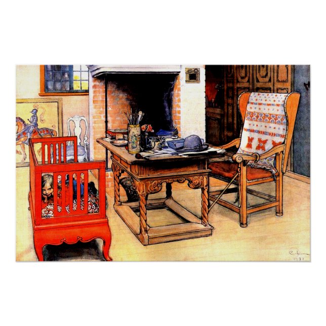 Póster Carl Larsson - Peek-a-Boo (Frente)