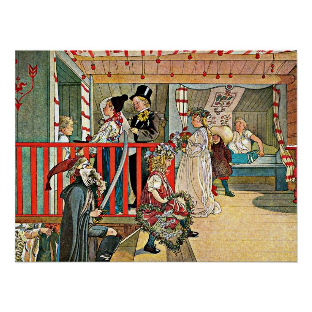 Póster Carl Larsson - Um Dia de Celebração  (Frente)