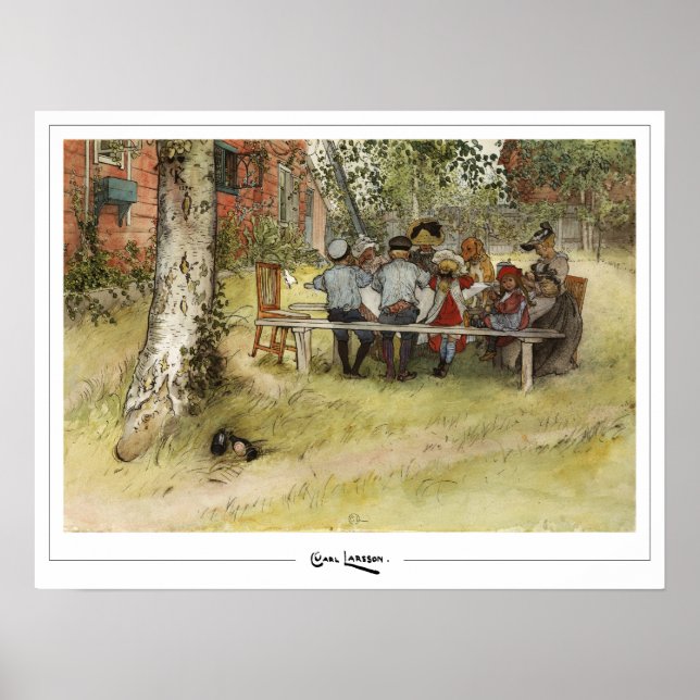 Poster Carl Larsson Zedign Cartaz de Arte #232 (Frente)