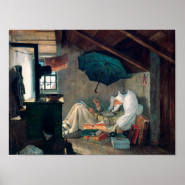 Poster Carl Spitzweg - Der arme Poet - Deutsche Malerei