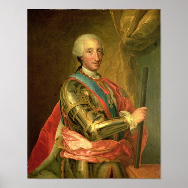 Póster Carlos III em Armor, após 1759 (Frente)