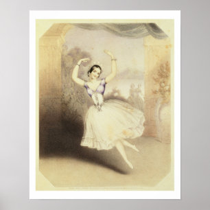 Póster Carlotta Grisi (1819-99) no balé do Peri
