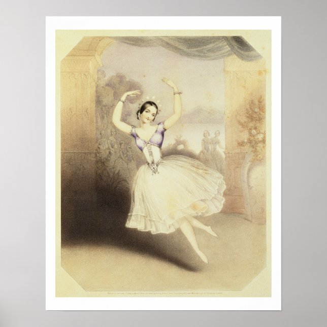 Póster Carlotta Grisi (1819-99) no Balé do Peri (Frente)
