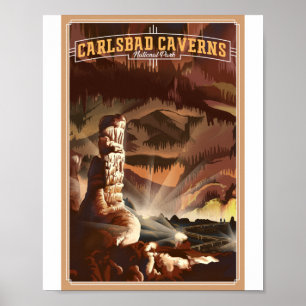 Poster Carlsbad Caverns National Park Litho Trabalho de a