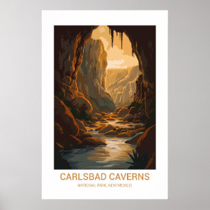 Poster Carlsbad Caverns National Park Novo México EUA