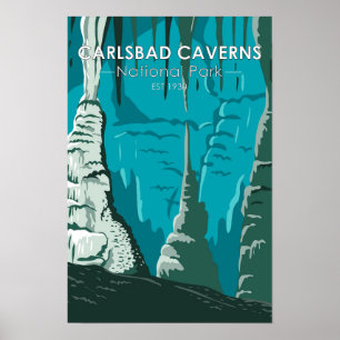 Poster Carlsbad Caverns National Park Vintage
