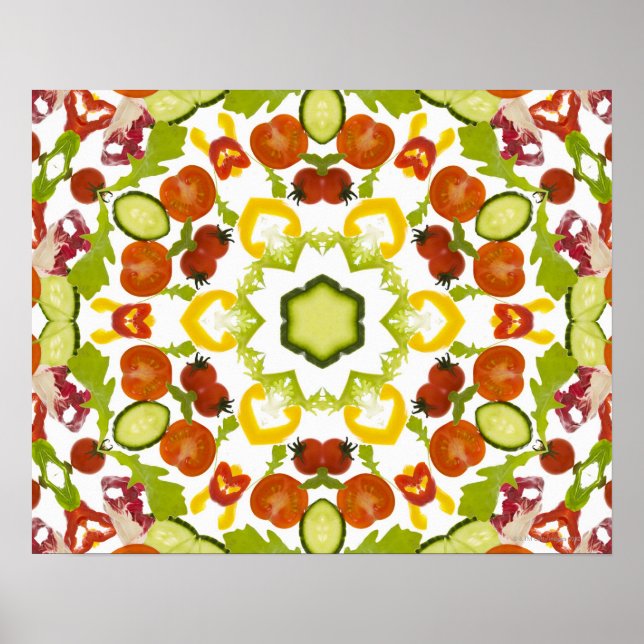 Póster Carma bom e bem-estar de uma dieta saudável (Frente)