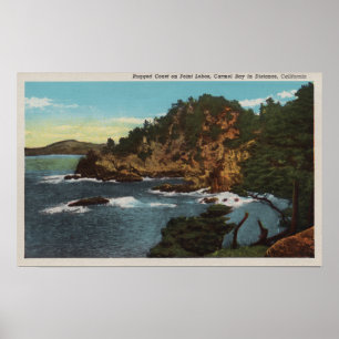 Póster Carmel, CA - Costa robusta em Point Lobos