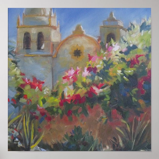 Poster Carmel Spain Mission California Garden (Frente)