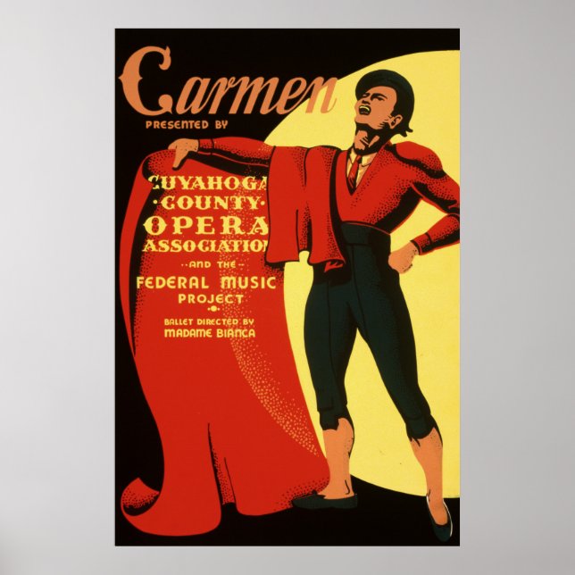 Poster Carmen, a Ópera (Frente)