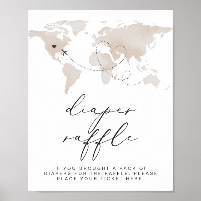 Poster Carmen Beige Map Adventure Baby Fralda Raffle (Frente)