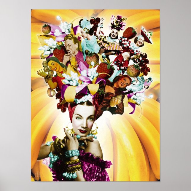 Poster Carmen Miranda Portrait Collage (Frente)