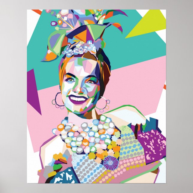 Poster Carmen Miranda traz cor para a sala (Frente)