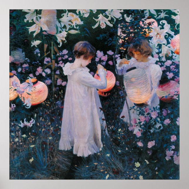 Poster Carnação, Lily, Lily, Rosa De John Singer Sargent (Frente)