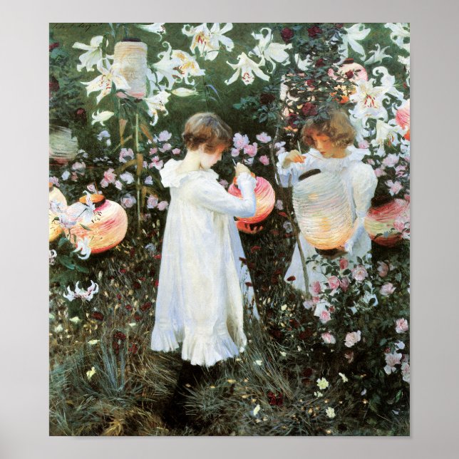Poster Carnação Lily Lily Rosa John Sargent Fine Art (Frente)