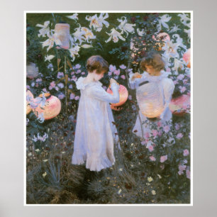 Póster Carnação, Lily, Lily, Rosa, John Singer Sargent