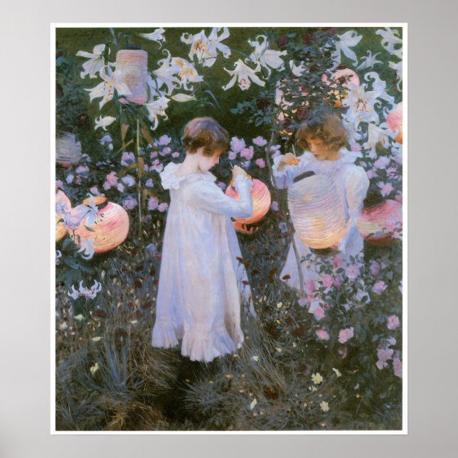 Póster Carnação, Lily, Lily, Rosa, John Singer Sargent (Frente)