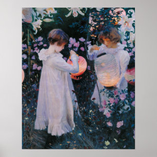 Poster Carnação, Lily, Lily, Rosa por John Singer Sargent