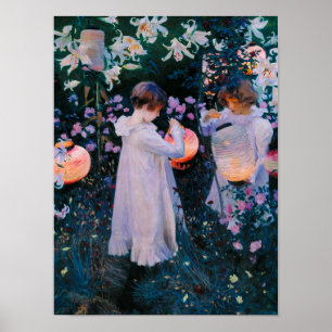 Poster Carnação, Lily, Lily, Rosa por John Singer Sargent