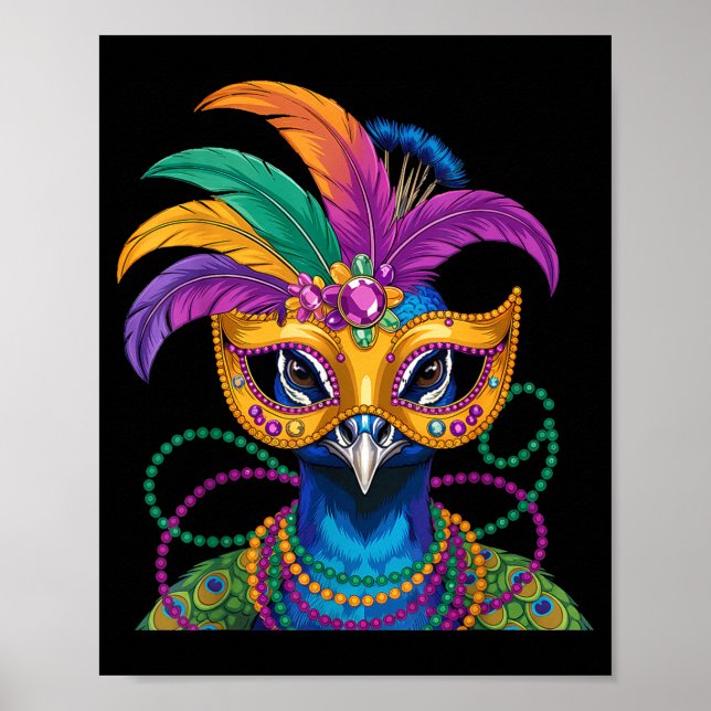 Poster Carnaval de Fantasias de Mardi Gras Nova Orleans  (Frente)