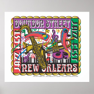 Póster Carnaval de Nova Orleães