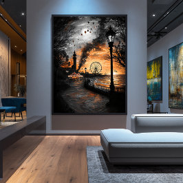 Poster Carnaval de Vintage em Dusk - Feira Nostálgica de