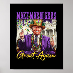 Poster Carnaval Divertido Donald Trump Carnaval Americano