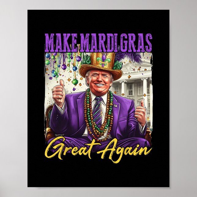 Poster Carnaval Divertido Donald Trump Carnaval Americano (Frente)