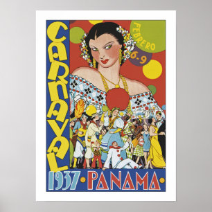 Póster Carnaval em Panamá