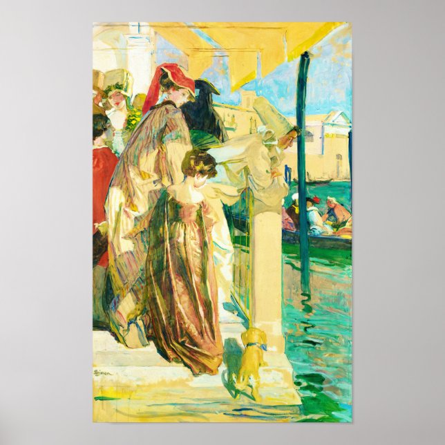 Poster Carnaval em Veneza, Lucien Simon  (Frente)