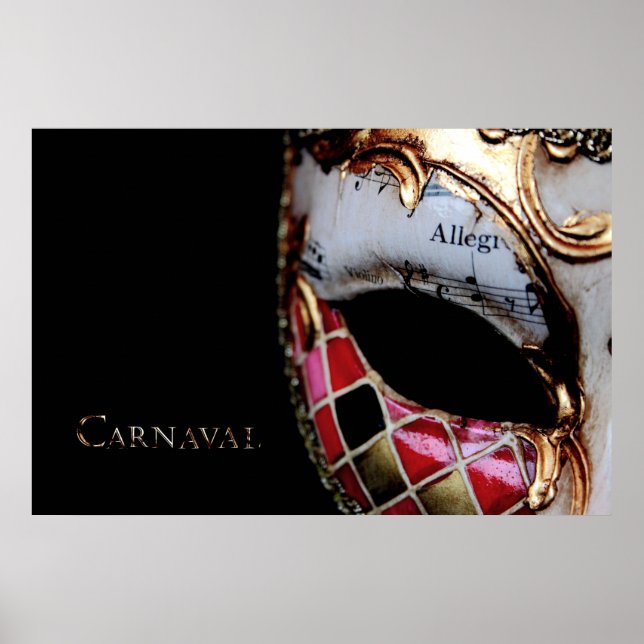 Poster Carnaval - Itália - Máscara (Frente)