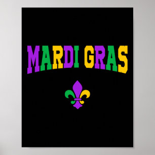 Poster Carnaval Mardi Gras Engraçado Figurino Para Homens