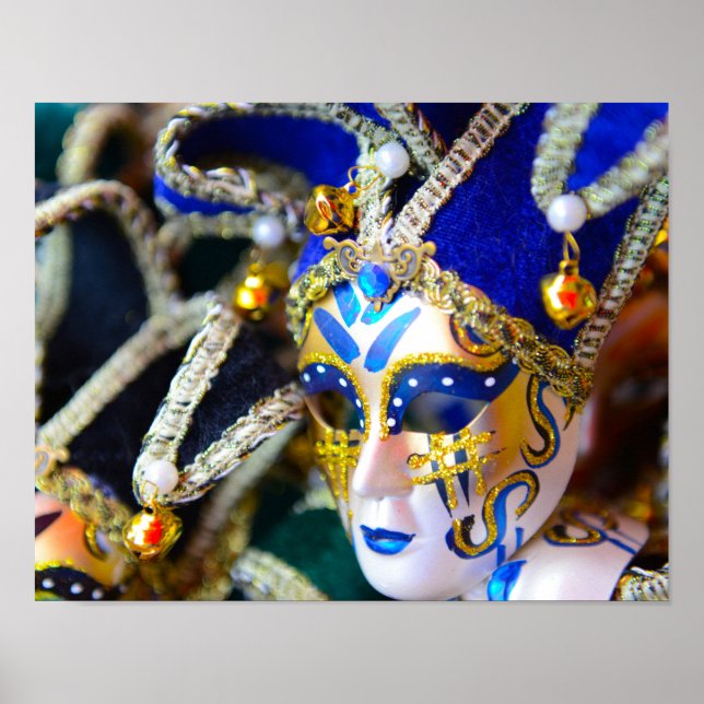 Póster Carnaval Mascarada Máscaras em Veneza Itália (Frente)