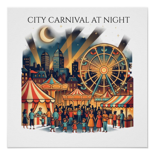 Póster Carnaval Noturno na Cidade (Frente)