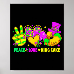 Poster Carnaval Paz Amor Bolo do Rei Festa Divertida Carn