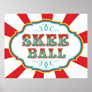 Poster Carnaval - Sinal de jogo Skee Ball