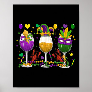 Poster Carnaval Taça De Vinho Piada De Bebida Festival De