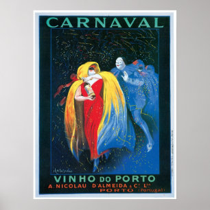 Póster Carnaval Vinho faz a arte do anúncio do vinho do