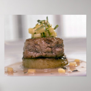 Póster Carne apresentada com cebola