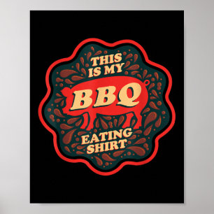 Poster Carne Engraçada De Churrasco Engraçado De Foodie -