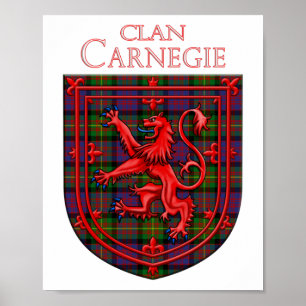 Poster Carnegie Tartan Scottish Xadrez Lion Rampant