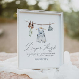 Poster Carneiro Chá de fraldas Fralda Raffle