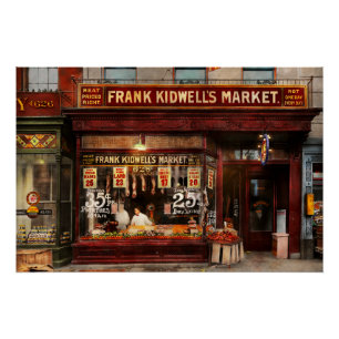 Póster Carniceiro - a carne fixou o preço certo de 1916