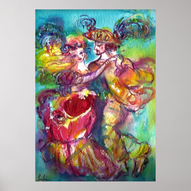 Póster CARNIVAL DANCE Venetian Mascarada Ball (Frente)