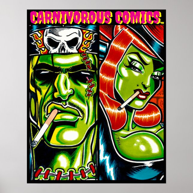 Poster Carnivorous™/Bela e a Fera (Frente)