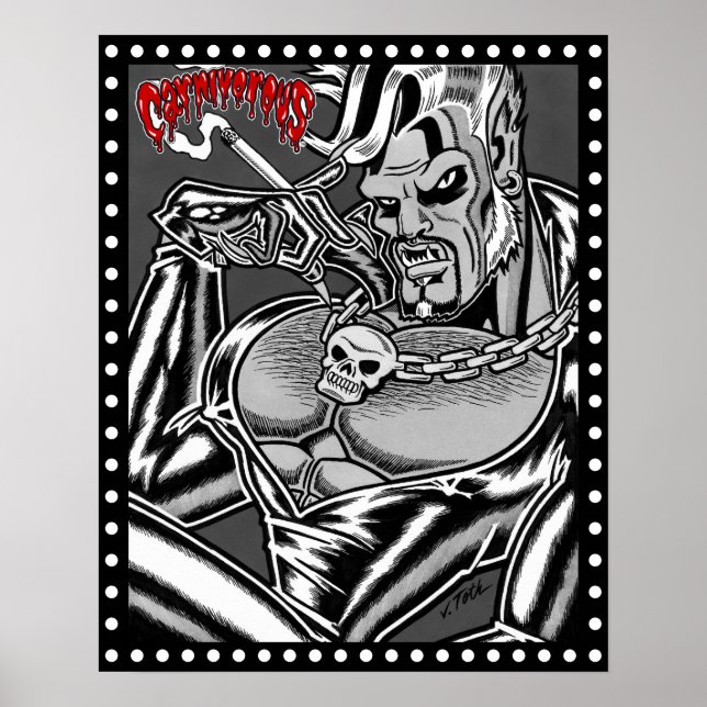 Poster Carnivorous™/Werebiker/Logotipo (Frente)