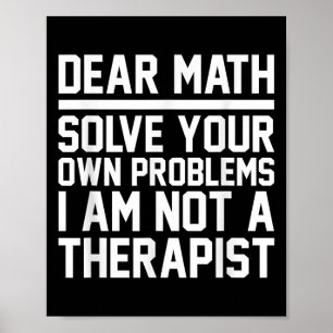 Poster Caro Design de Humor Matemático Resolve Problemas