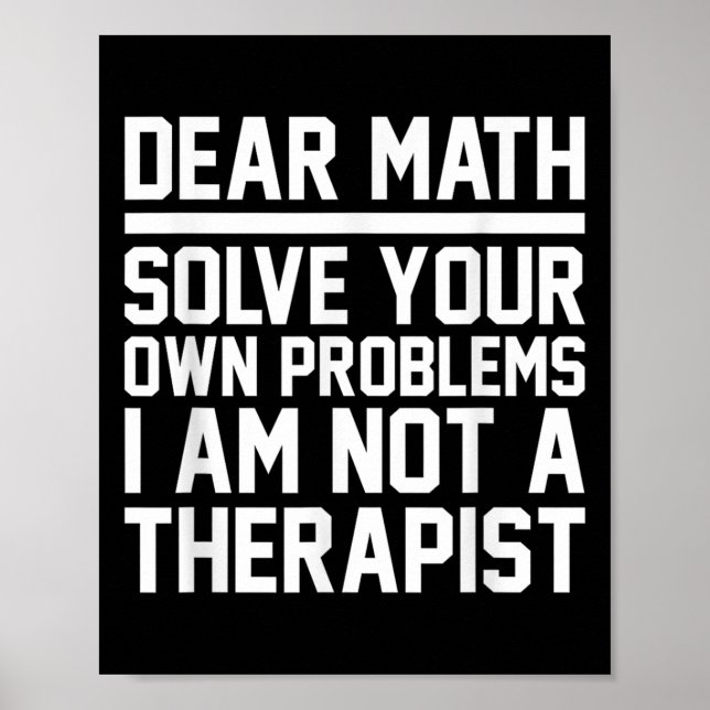 Poster Caro Design de Humor Matemático Resolve Problemas  (Frente)