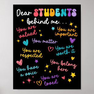 Poster Caro Estudante Atrás De Mim Apreciação De Professo
